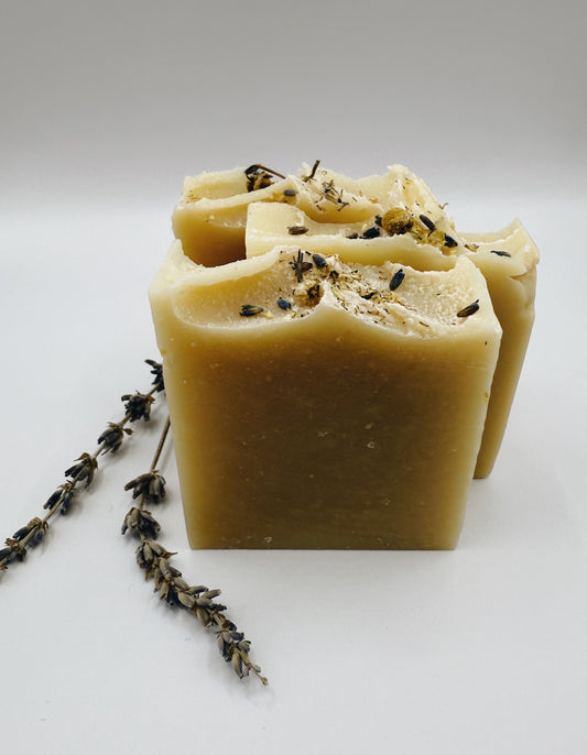 Lavender + Chamomile Goats Milk Cold Process Soap