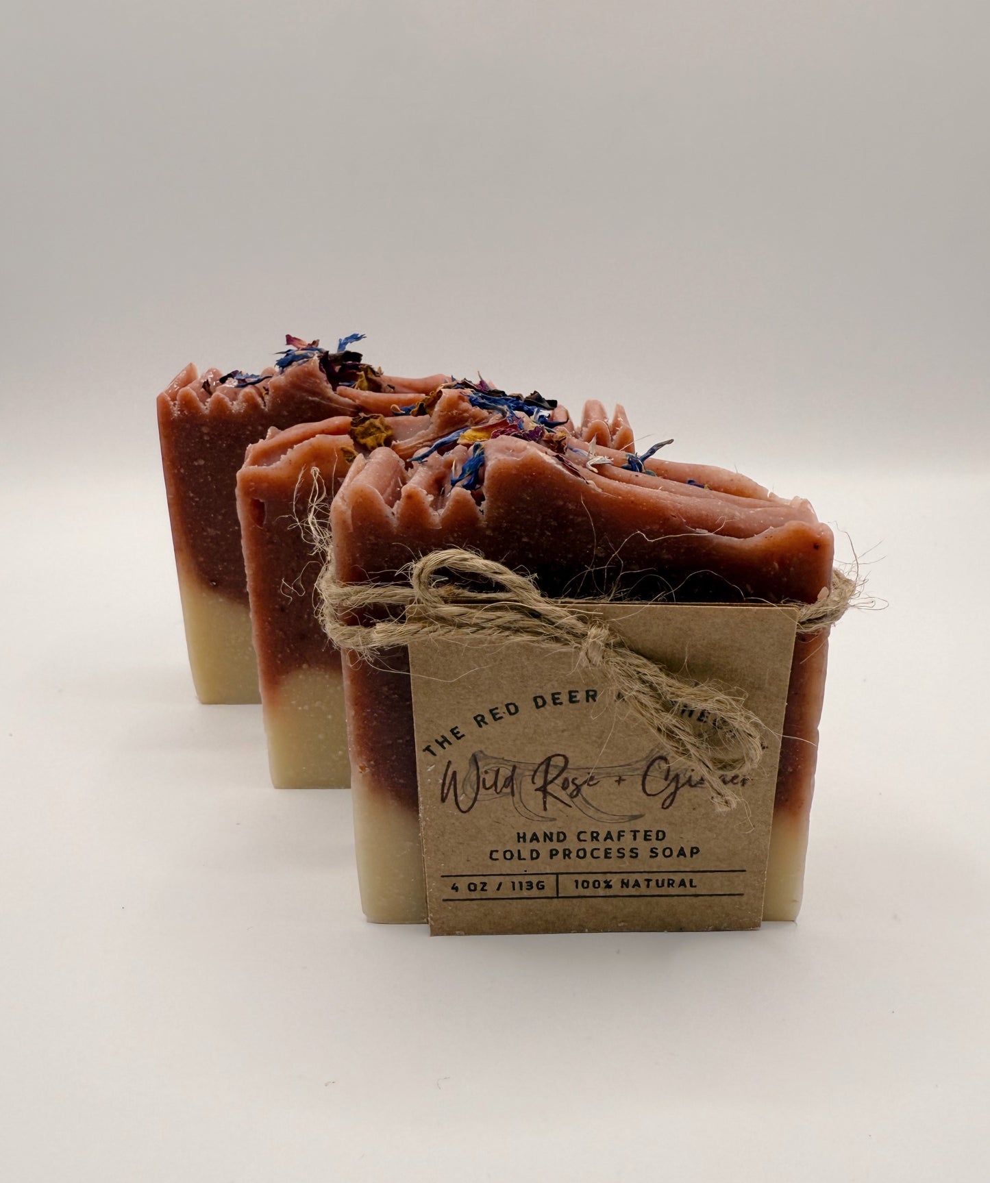 Wild Rose + Ginger - Cold Process Natural Soap Bar