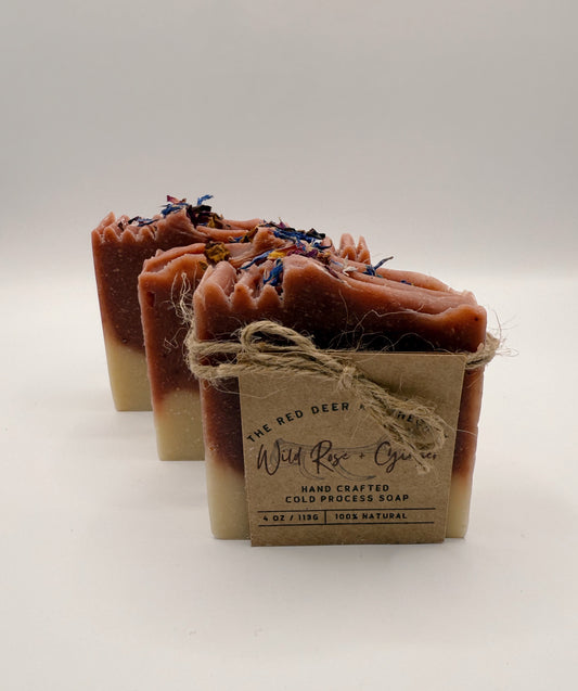 Wild Rose + Ginger - Cold Process Natural Soap Bar
