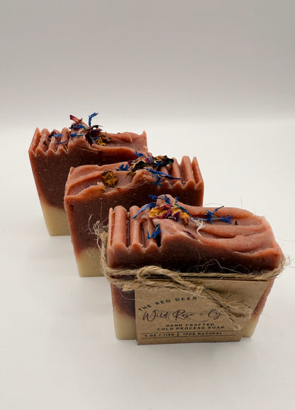 Wild Rose + Ginger - Cold Process Natural Soap Bar