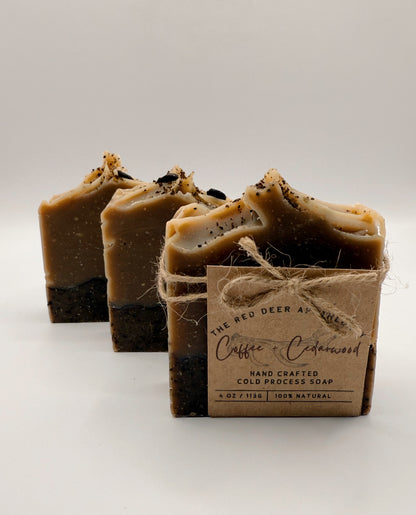 Coffee+Cedarwood Bar- Cold Process Natural Soap Bar